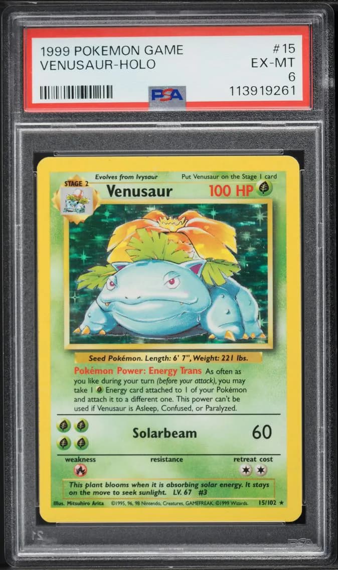 Venusaur-Holo, Game, PSA 6