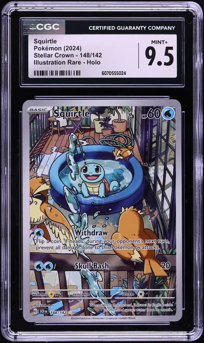 Squirtle, Stellar Crown, CGC 9.5