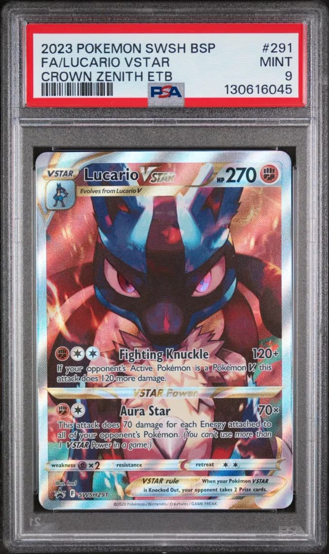 Lucario VSTAR, Swsh Black Star Promo, PSA 9