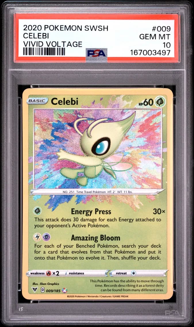 Celebi, Sword & Shield Vivid Voltage, PSA 10