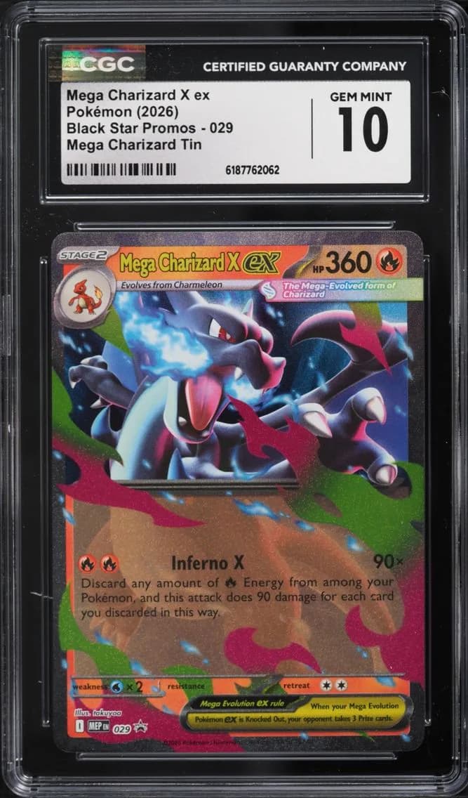 Mega Charizard X EX, Black Star Promos - Mega Evolution MEP EN, CGC 10