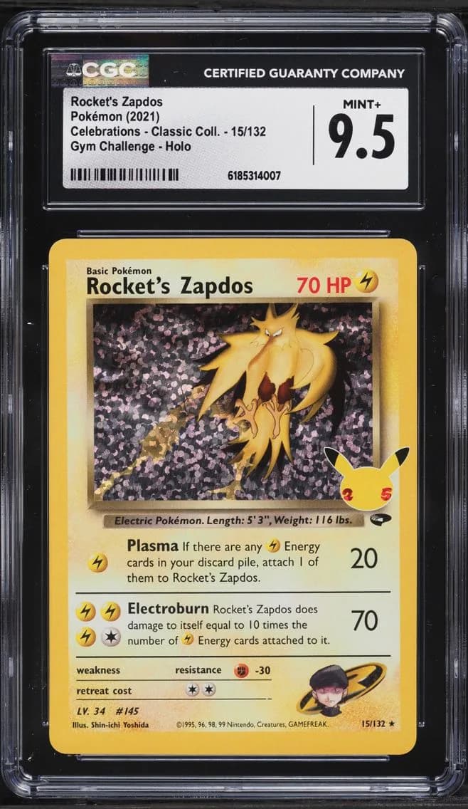 Rocket's Zapdos, Celebrations - Classic Collection, CGC 9.5