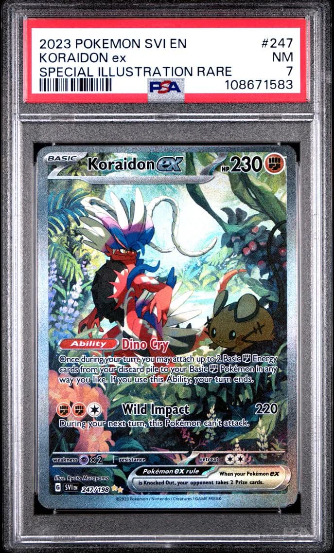 Koraidon EX, Scarlet & Violet, PSA 7