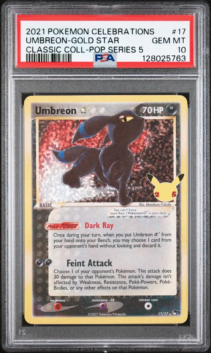 Umbreon-Gold Star, Celebrations Classic Collection, PSA 10