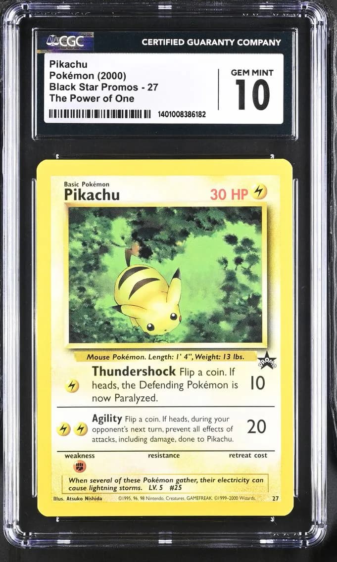 Pikachu, Black Star Promos - WotC, CGC 10