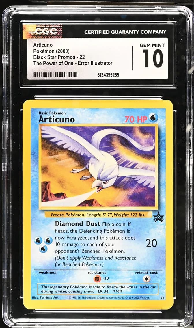 Articuno, Black Star Promos - WotC, CGC 10