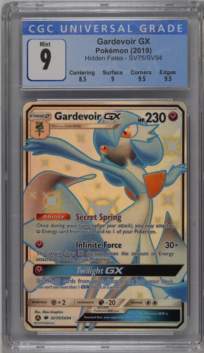 Gardevoir GX, Hidden Fates, CGC 9