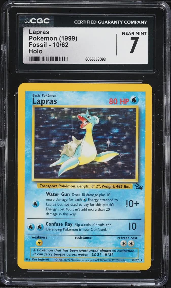 Lapras-Holo, Fossil - Unlimited, CGC 7