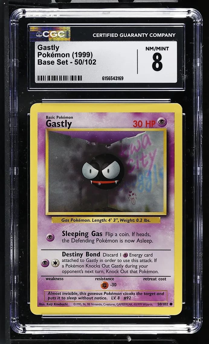 Gastly, Base Set - Unlimited, CGC 8