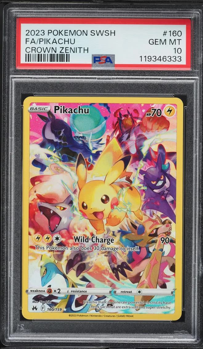 Pikachu, Sword and Shield Crown Zenith, PSA 10