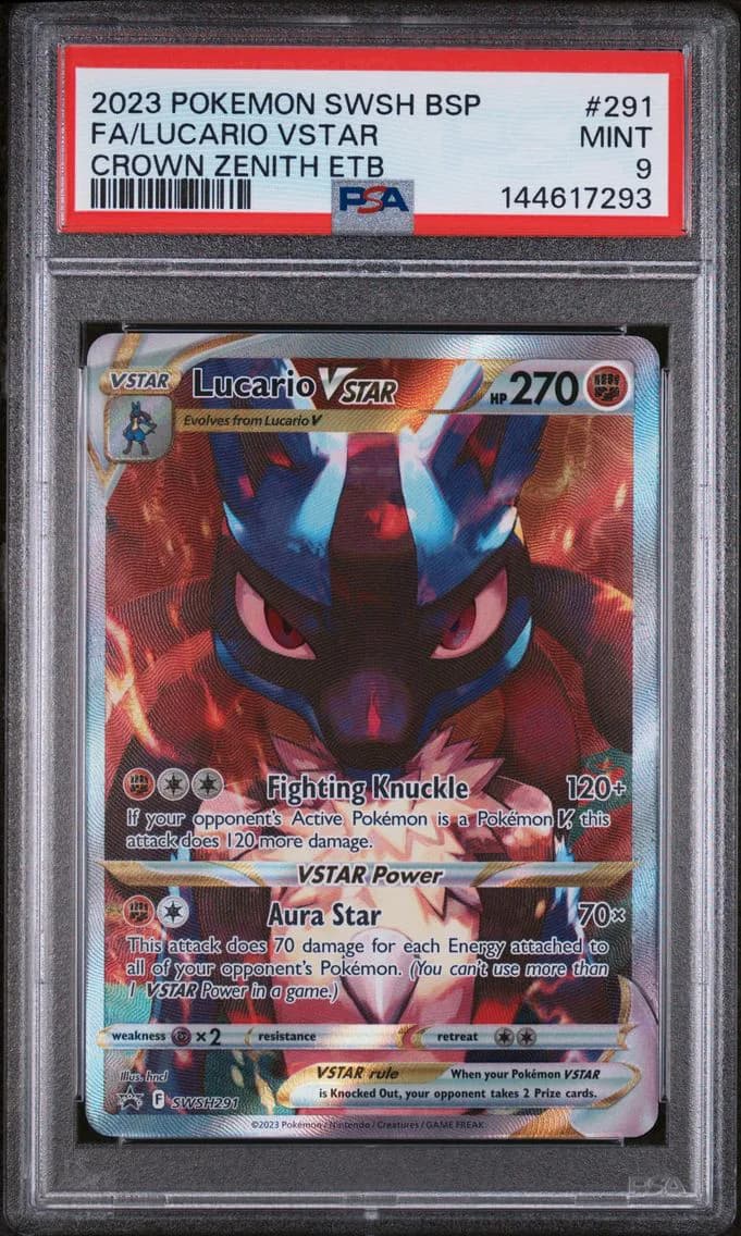Lucario VSTAR, Swsh Black Star Promo, PSA 9
