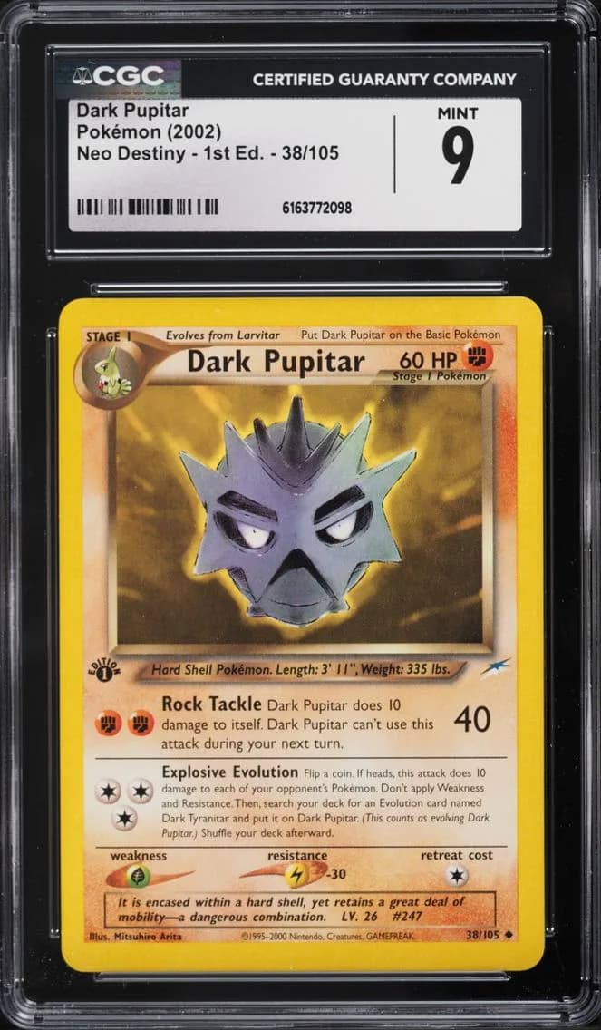 Dark Pupitar, Neo Destiny - 1st Edition, CGC 9