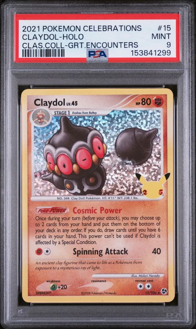 Claydol-Holo, Celebrations Classic Collection, PSA 9