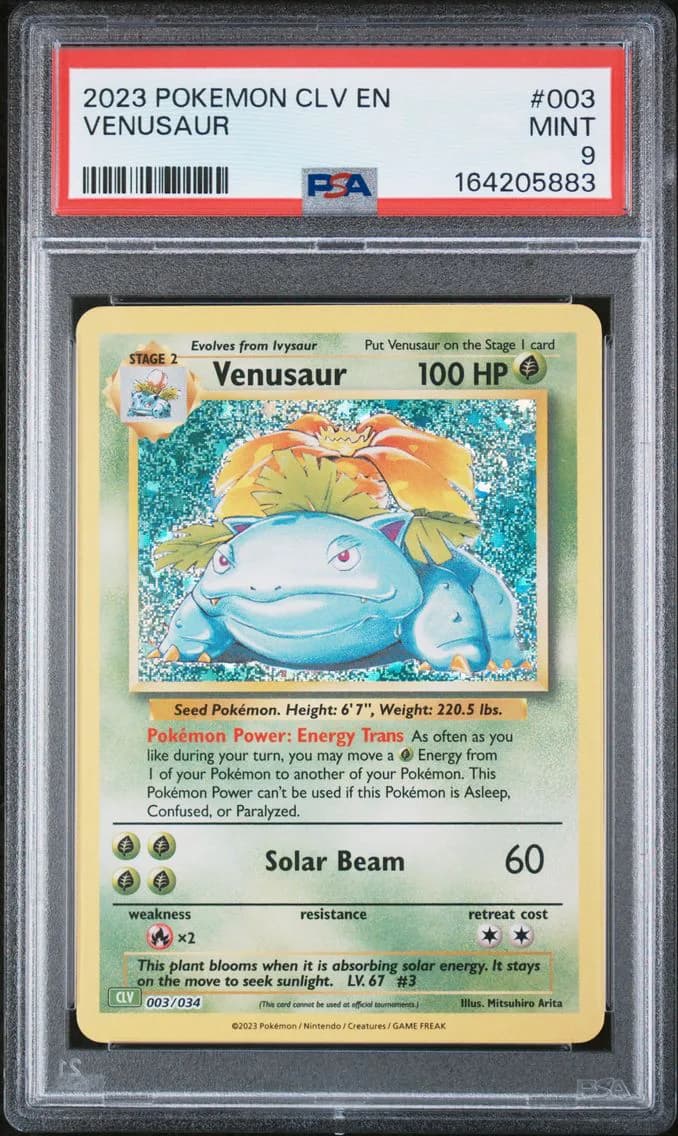 Venusaur, CLV-Trading Card Game Classic Venusaur & Lugia EX Deck, PSA 9