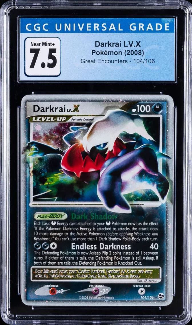 Darkrai LV.X-Holo, Great Encounters, CGC 7.5