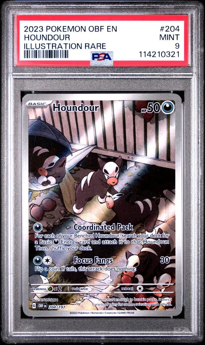 Houndour, Obsidian Flames, PSA 9