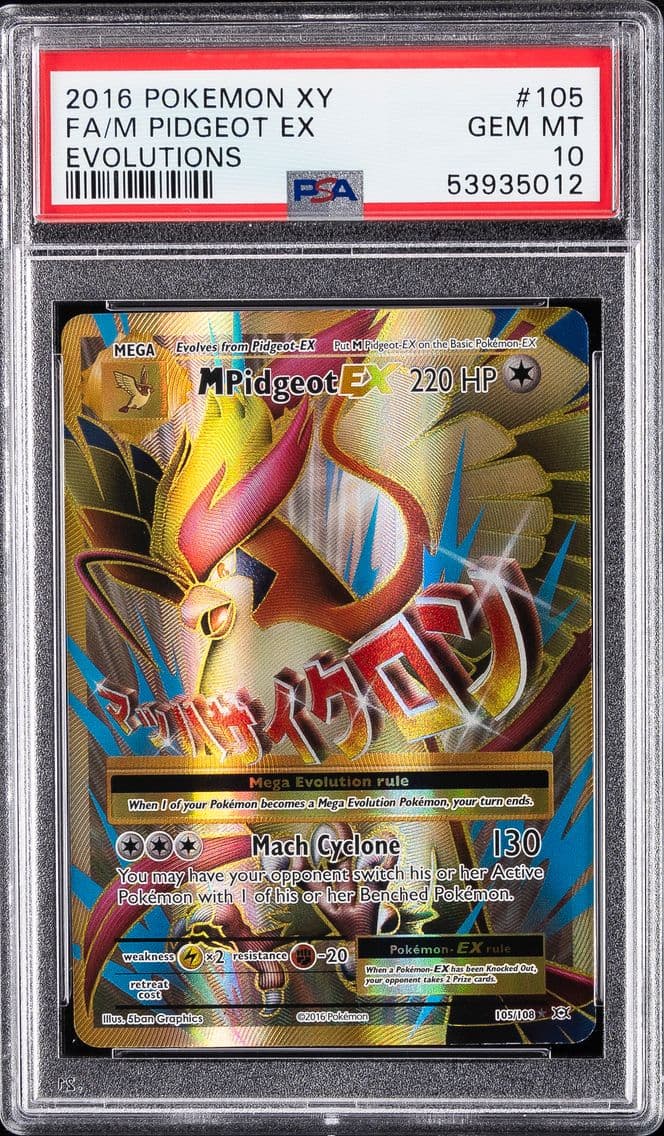 M Pidgeot EX, XY Evolutions, PSA 10