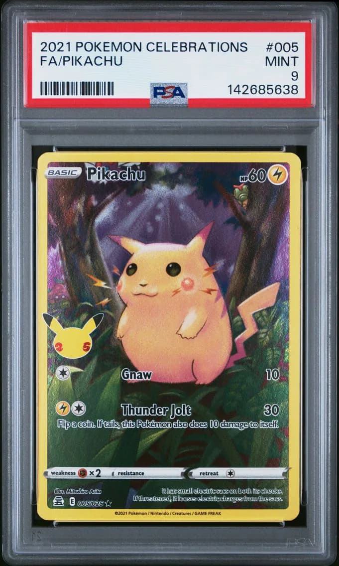 Pikachu, Celebrations, PSA 9