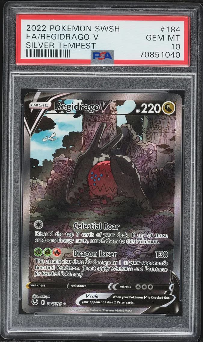 Regidrago V, Sword & Shield Silver Tempest, PSA 10