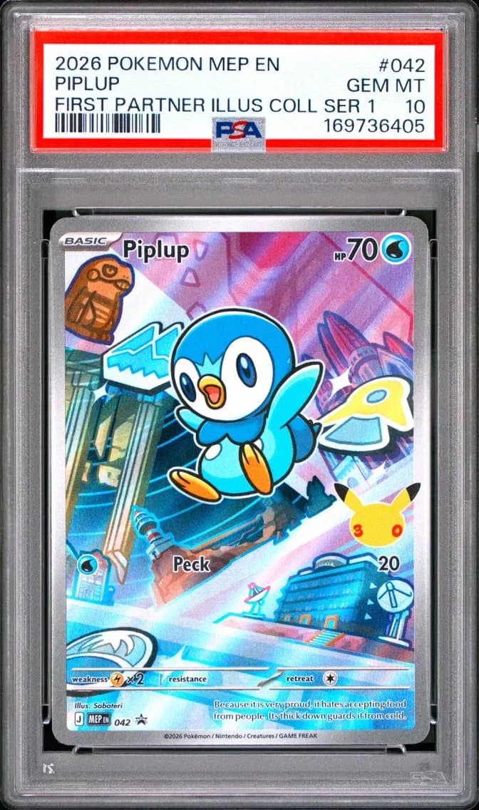 Piplup, Me Black Star Promo, PSA 10