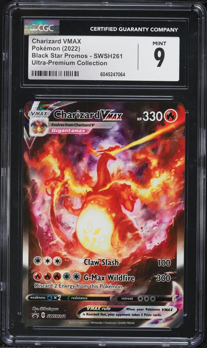 Charizard VMAX, Black Star Promos - Sword & Shield, CGC 9