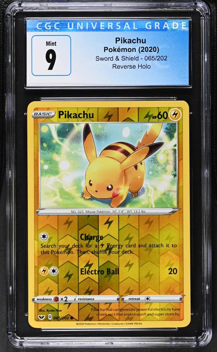 Pikachu, Sword & Shield, CGC 9