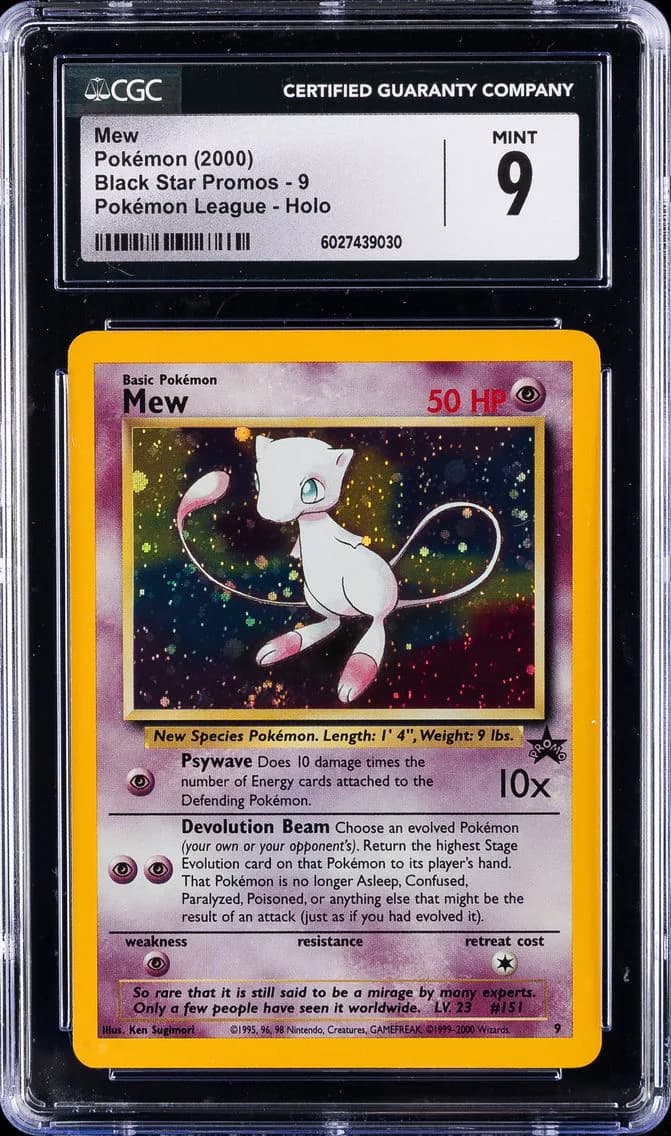 Mew-Holo, Black Star Promos - WotC, CGC 9