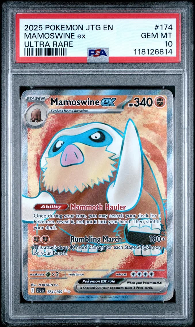 Mamoswine EX, Journey Together, PSA 10