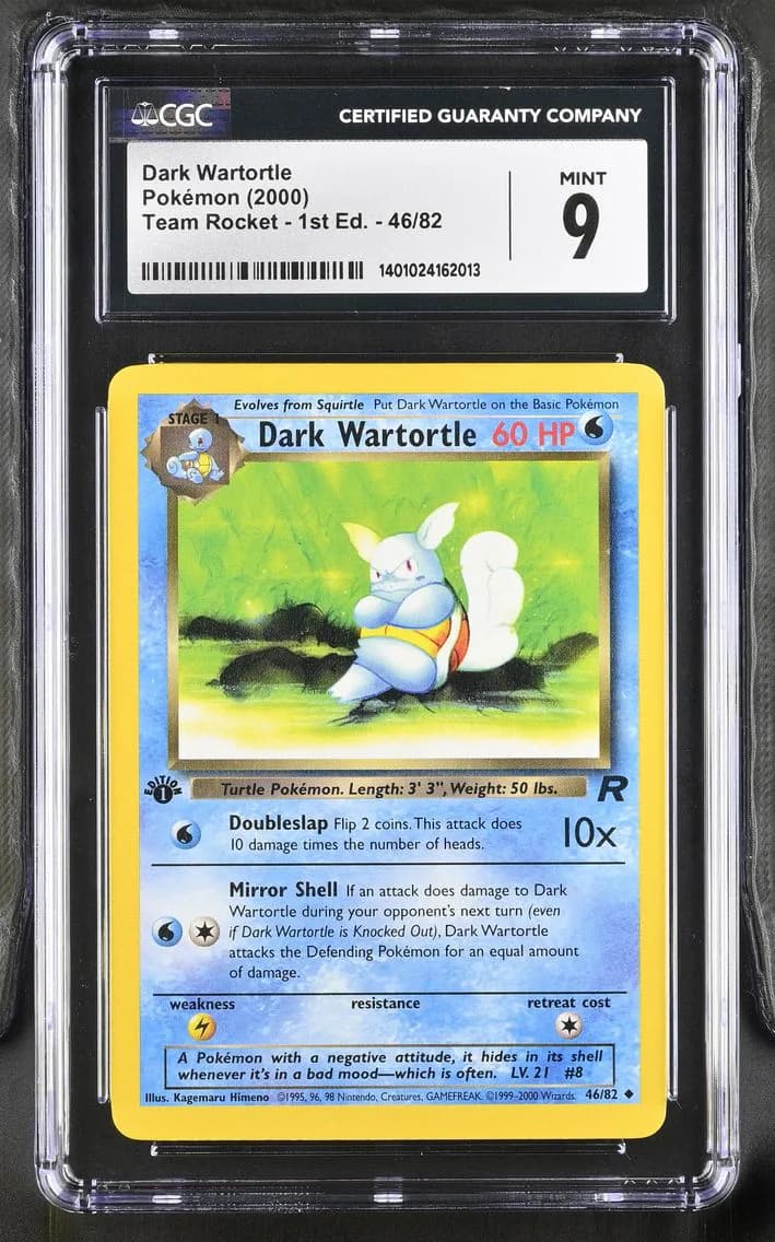 Dark Wartortle, Team Rocket - 1st Edition, CGC 9