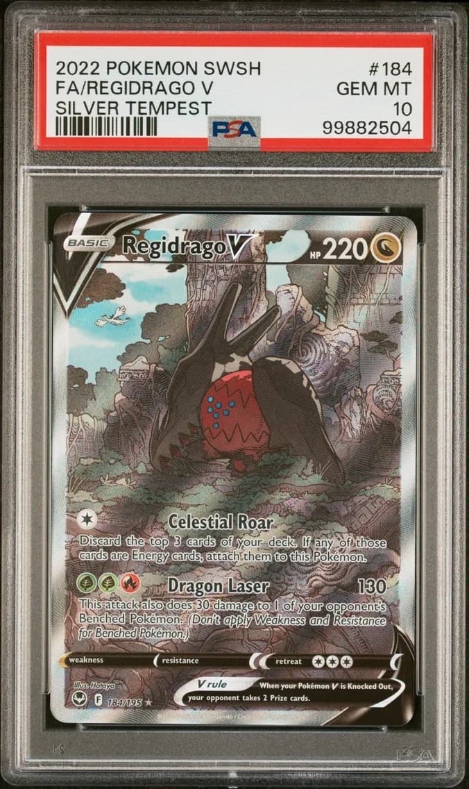 Regidrago V, Sword & Shield Silver Tempest, PSA 10