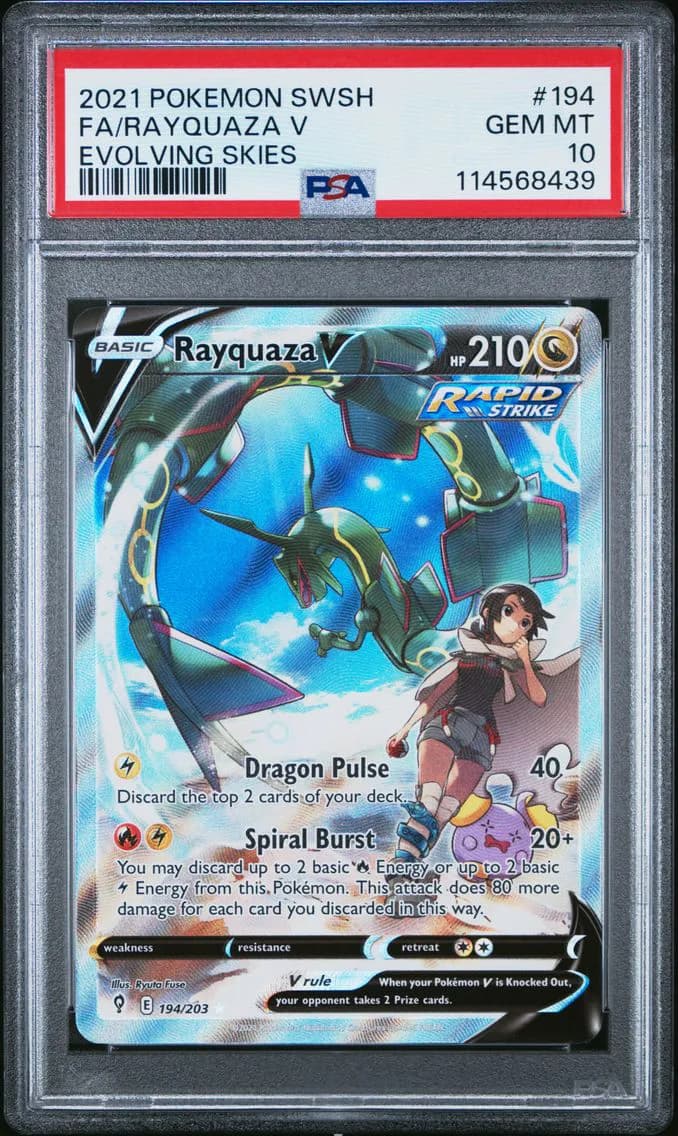 Rayquaza V, Sword & Shield Evolving Skies, PSA 10