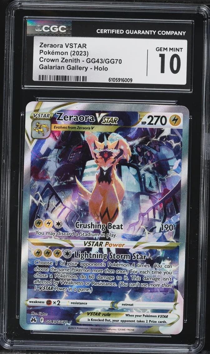 Zeraora VSTAR, Crown Zenith, CGC 10