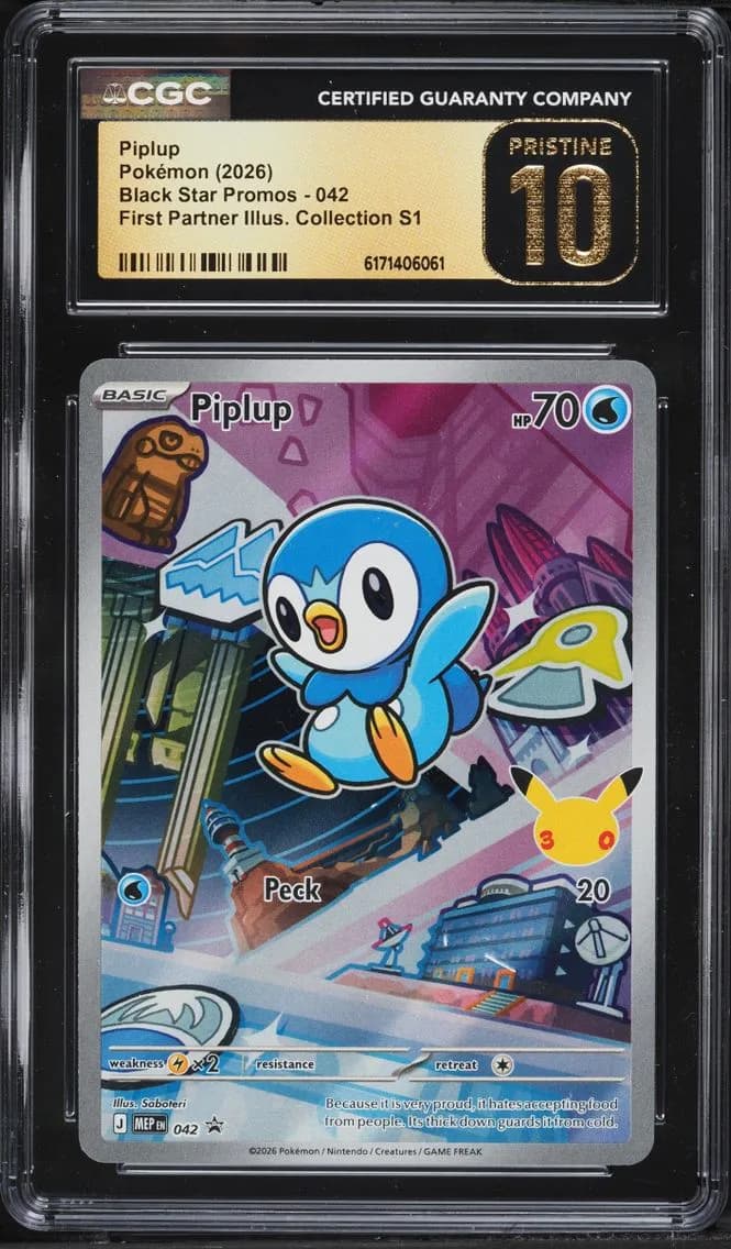 Piplup, Black Star Promos - Mega Evolution MEP EN, CGC 10