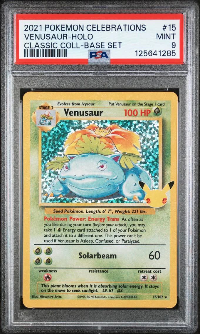 Venusaur-Holo, Celebrations Classic Collection, PSA 9