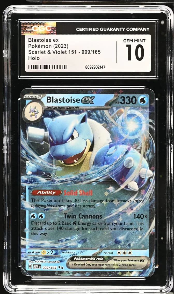 Blastoise ex, Scarlet & Violet 151, CGC 10
