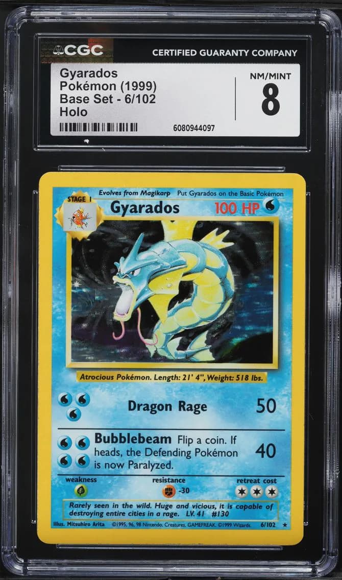 Gyarados-Holo, Base Set - Unlimited, CGC 8