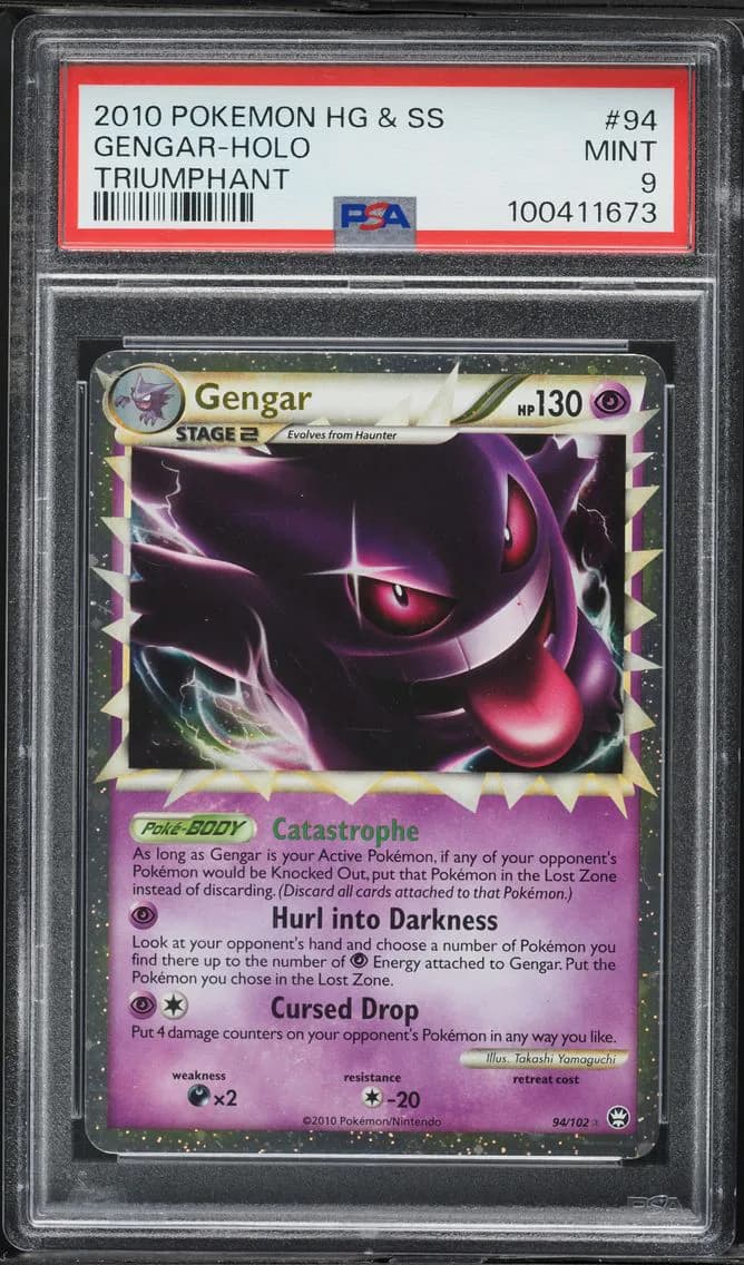 Gengar-Holo, Heartgold & Soulsilver Triumphant, PSA 9