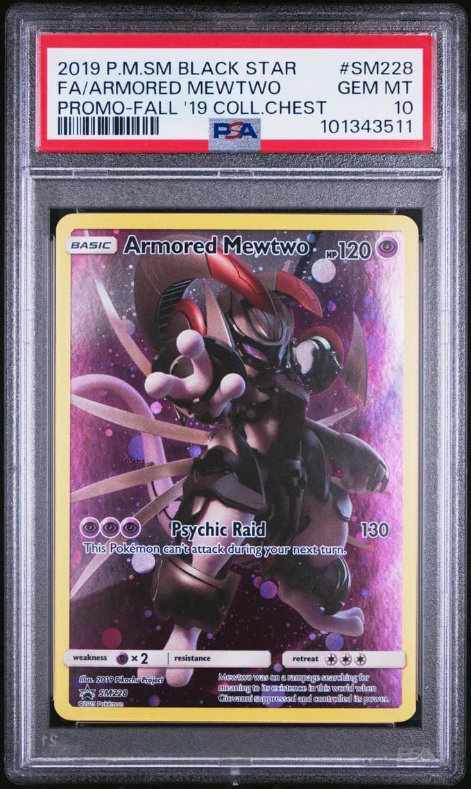 Armored Mewtwo, SM Black Star Promo, PSA 10