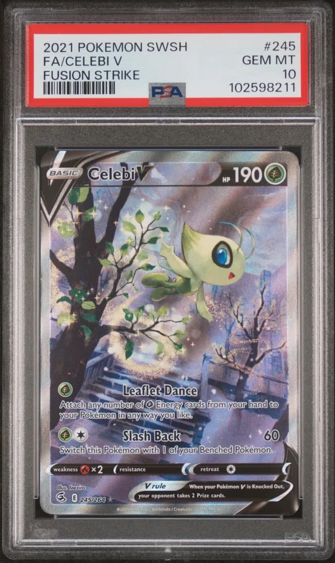 Celebi V, Sword & Shield Fusion Strike, PSA 10