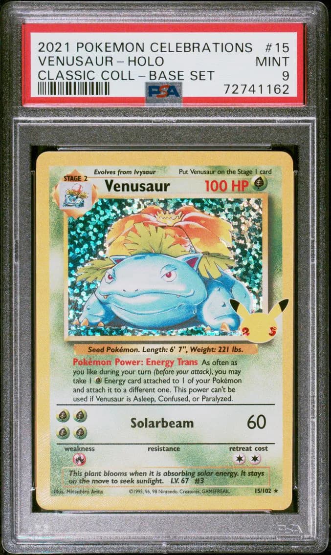 Venusaur-Holo, Celebrations Classic Collection, PSA 9