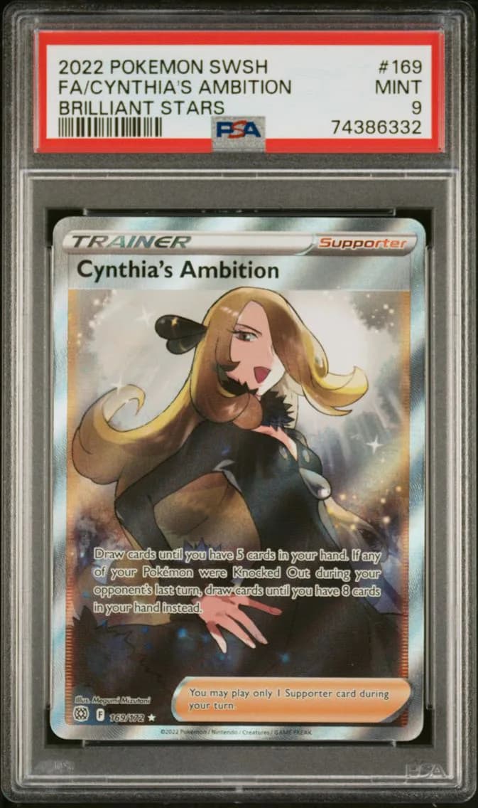 Cynthia's Ambition, Sword & Shield Brilliant Stars, PSA 9