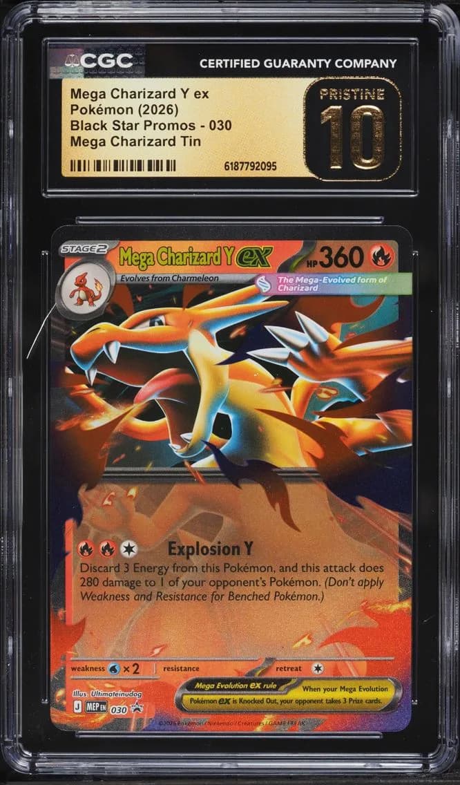 Mega Charizard Y EX, Black Star Promos - Mega Evolution MEP EN, CGC 10