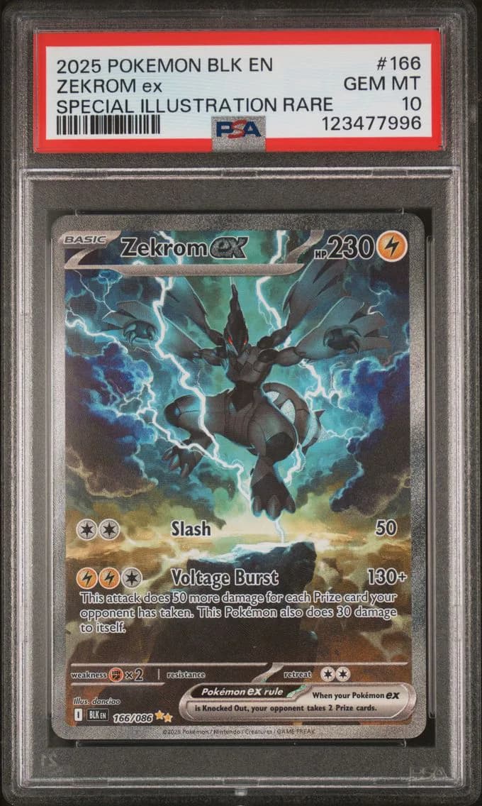 Zekrom EX, Black Bolt, PSA 10