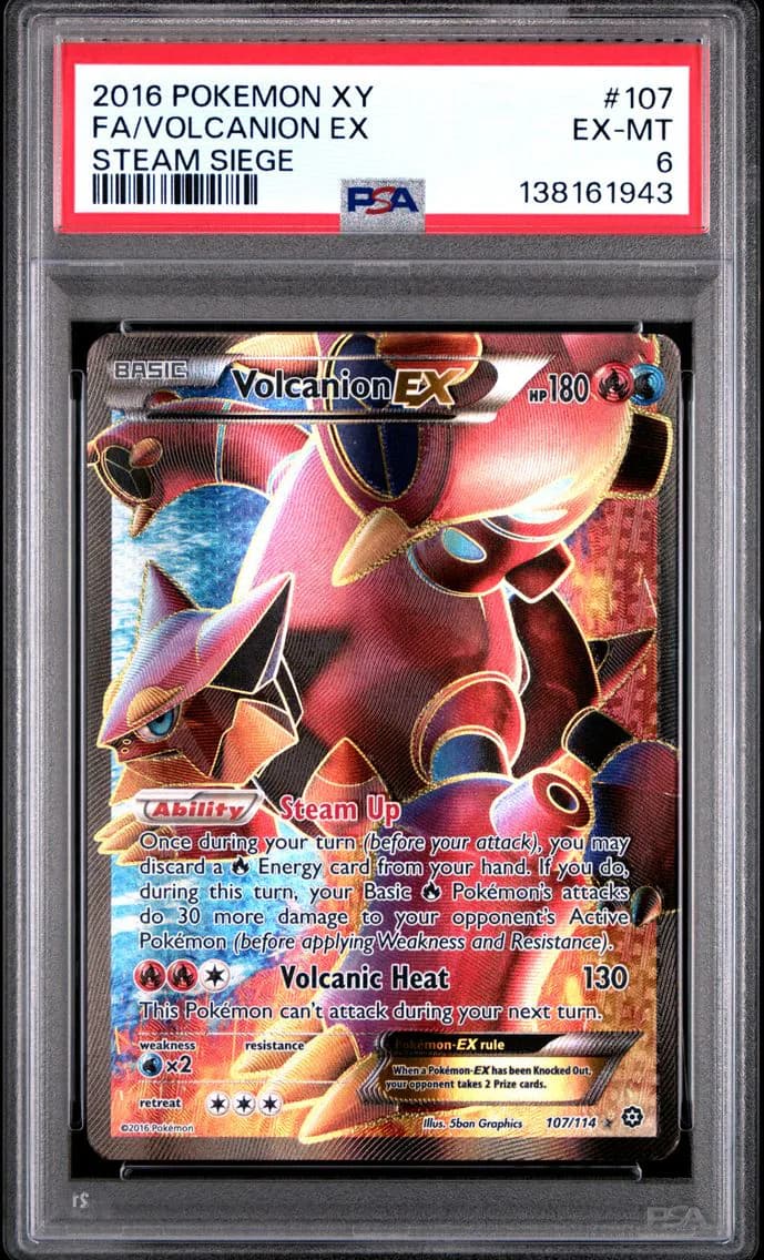 Volcanion EX, XY Steam Siege, PSA 6