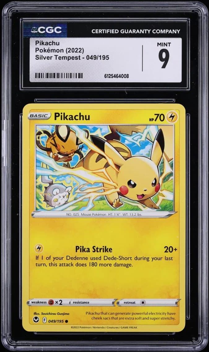 Pikachu, Silver Tempest, CGC 9