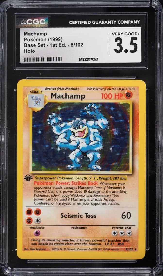 Machamp, Base Set - 1st Edition, CGC 3.5