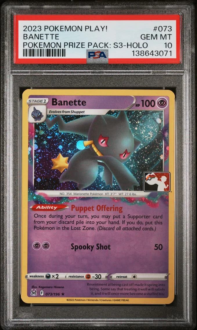 Banette, Play! Pokemon Prize Pack: Series 3, PSA 10