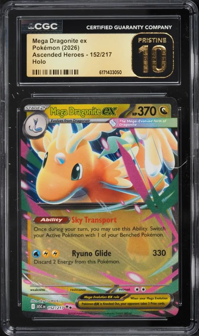 Mega Dragonite EX, Ascended Heroes, CGC 10