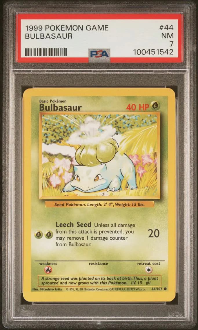 Bulbasaur, Game, PSA 7