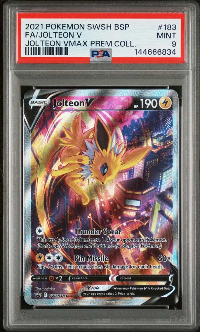 Jolteon V, Swsh Black Star Promo, PSA 9
